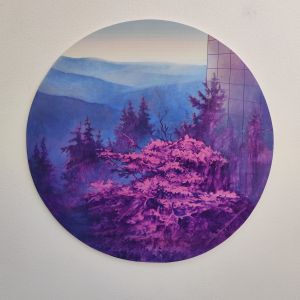 "Hills and valleys" Acrylic on board. 40x40cm