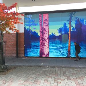"Gryning" wall mounted painting. Brickebacken, Örebro. 2019
